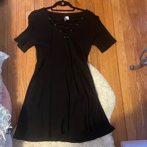 H&M black tie dress